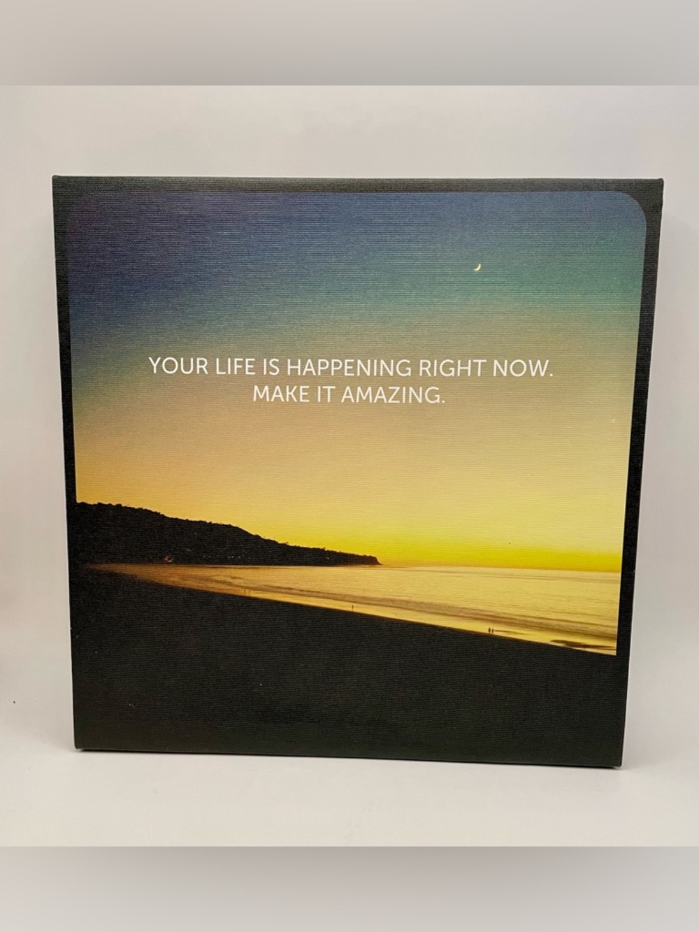 Louise Carey Canvas wall YOUR LIFE IS HAPPENING RIGHT NOW MAKE IT AMAZING 12x12